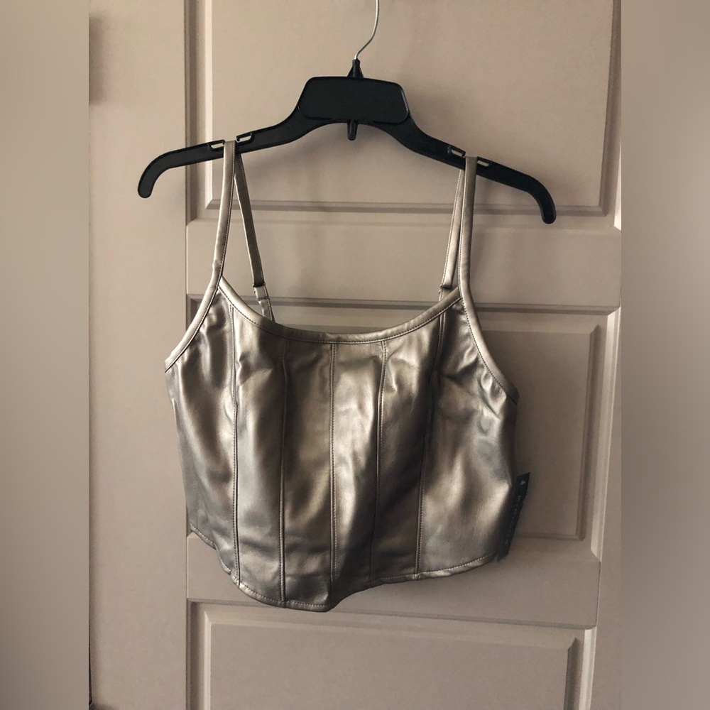 NWT METALLIC CORSET TOP